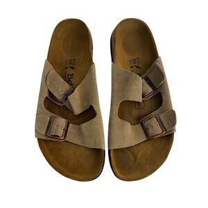 Birkenstock Betula Arizona Classic Two Buckle Slides Sandals in Brown 46 M13